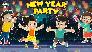 NEW YEAR PARTY | Welcome 2024 | Animated Stories | English Cartoon | Moral Stories | PunToon Kids