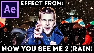 Raindrops Freeze Time Effect - Now You See Me 2 (After Effects)
