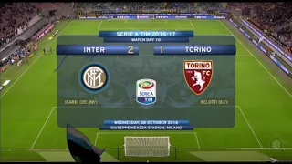 Inter-Torino 2:1, 2016/17 - highlights (doppietta di Mauro Icardi)