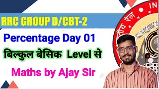 DAY-1 || PERCENTAGE (प्रतिशतता) || Basic Concepts ❤️ ||RAILWAY GROUPD,SSC CGL || BY AJAY SIR ||