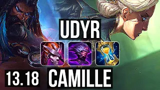 UDYR vs CAMILLE (TOP) | Rank 5 Udyr, 7/3/24, 500+ games | KR Challenger | 13.18