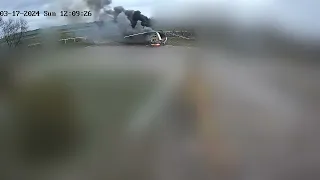 Появилось видео, как дрон-камикадзе в Тирасполе атакует в вертолёт