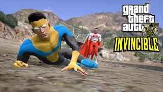 GTA 5 - OMNI-MAN VS INVINCIBLE, EPIC THROWDOWN!! (2K)