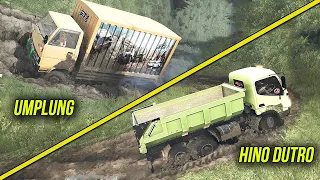 Challenges Hino Dump Truck VS Umplung Tanjakan Offroad- Spintires Mudrunner