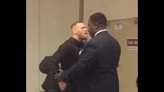 Conor McGregor confronts Tyron Woodley & Khabib Nurmagomedov