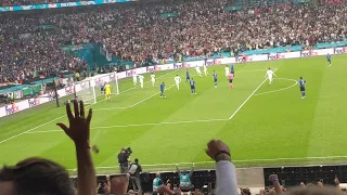 Luke Shaw goal vs Italy - England fans reaction at Wembley amazing scenes!