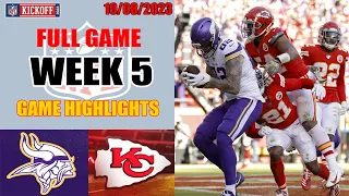 Minnesota Vikings vs Kansas City Chiefs FULL GAME HIGHLIGHTS HD | NFL Week 5 - 10/08/2023