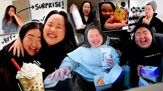 VLOG: getting tipsy with bestie, crying… HUGE SURPRISE, holiday parties, funny game night, unboxing!