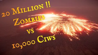 [4K] - 20 Million Zombies!! vs 10,000 CIWS Phalanx - CPU KILLER! [UEBS 2]