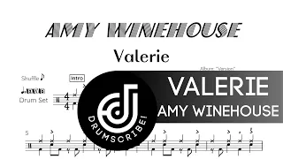Amy Winehouse, Mark Ronson - Valerie  (Drum transcription) | Drumscribe!