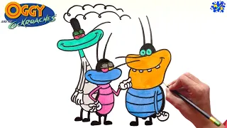 How to Draw Joey, Marky and Dee Dee Step by Step || Oggy and the Cockroaches