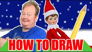 How to Draw Elf on a Shelf - step by step