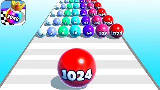 📌Satisfying Mobile Game All Levels: Ball Merge Run, Roof Rails, Marble Run, Juice Run, AZ Run...