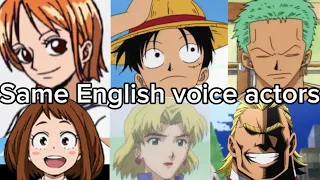 One Piece East blue characters English Dub voice actors