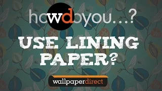 How to hang lining paper