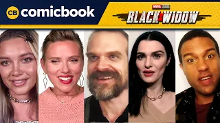 Black Widow Cast: Scarlett Johansson, Florence Pugh, Weisz, Harbour, Fagbenle Interviews