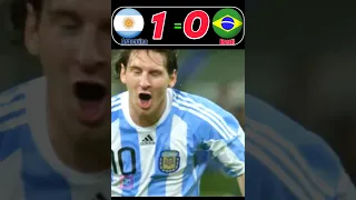 Argentina vs Brazil 2010 Friendly Match Highlights #shorts #shortsviral #wolrdcup #messi