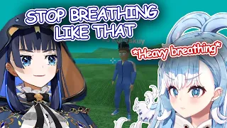 Heavy breathing from Kobo scares Kronii【Hololive ENG Sub】