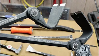 Crescent Indexing Pry Bars: A dozen tools in one for lifting, spreading, leveling, prying, & wedging