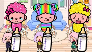 Giant Triplets Were Separated At Birth And They Rescued Kids | Toca Life Story | Toca Boca