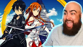 First Time Reacting to SWORD ART ONLINE Openings 1-8!!