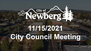 Newberg City Council - November 15, 2021 Meeting