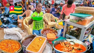 Very tasty and delicious street food tour in Lomé Togo West Africa. Cheapest African street food.