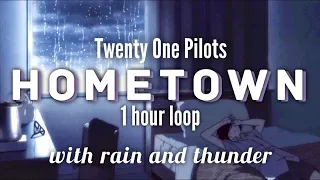 Hometown (SLOWED // SAD PART) with rain and thunder - 1 hour loop 🍃 (tiktok)