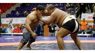 Turkish wrestler beats Sumo Champion (190 kilo)