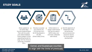 I-35 Austin-San Antonio Link Study from SH 45 to CR 382 (Cibolo Valley Drive) virtual public meeting