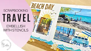 Travel Scrapbooking Tips & Ideas | Beach Hawaii Vacation 8.5 x 11 | Creative Design Team