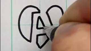 How to write heart font with a pen | English handwriting | Calligraphy