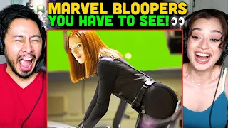 MARVEL BLOOPERS You Have To See REACTION! | Tom Holland, Jake Gyllenhaal, Chris Hemsworth and more!