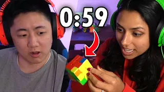 Can I Teach @MichelleKhare to Solve a Rubik's Cube in less than 60 SECONDS?