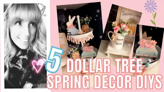 5 HIGH END DOLLAR TREE SPRING FARMHOUSE DECOR DIYS!! 5 DIYS UNDER $5! SPRING 2022