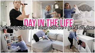 DAY IN THE LIFE OF A MOM OF 4 | GET READY WITH ME + CLEAN WITH ME | CLEANING MOTIVATION HOMEMAKER