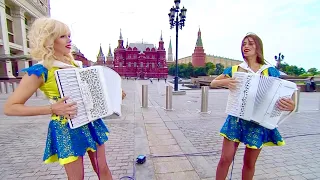 2 ACCORDIONS in MOSCOW. Аккордеонистки России- дуэт "ЛюбАня"