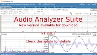 Audio Analyzer Suite v 1.2.0.3 available for download