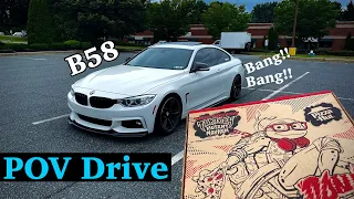 You Drive a TUNED BMW 440i M-Sport and You're Late For Pizza!!! || Sunday Fun Day in My F32