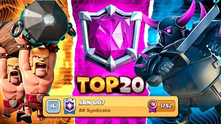 Pushing To Ultimate Champion and TOP 20 in Clash Royale with Pekka Bridge Spam 🤩