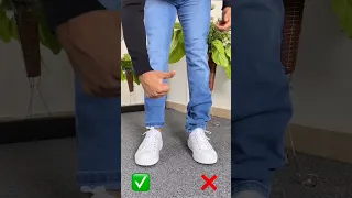 How to Transform Long Jeans to Ankle Length in Seconds? ✅Mens Fashion #shorts #fashion #viralshorts