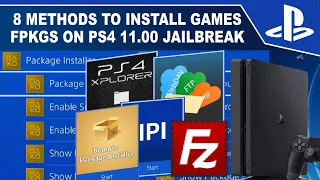 8 Methods to install Games/Apps on PS4 11.00 Jailbreak | No USB & No External HDD