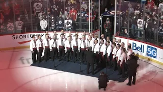 Hoosli Ukrainian Male Chorus performs Ukrainian and Canadian national anthems