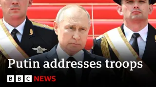 Russian troops 'stopped a civil war', Putin tells military - BBC News