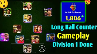 4213 Formation❤️Long Ball Counter Gameplay|Division 1 Push |  eFootball 2024 Mobile|
