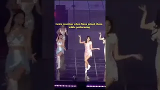 twice reaction when Sana joined them while performing