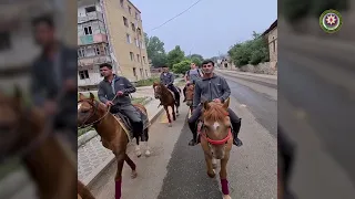 Sərhədçilər Şuşada Qarabağ atları üzərində Xudayar təsnifini ifa etdilər.