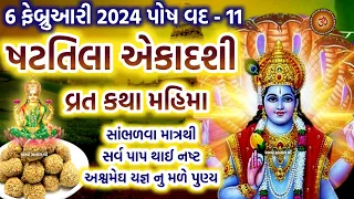 6 ફેબ્રુઆરી 2024 પોષ વદ 11 ષટતિલા એકાદશી વ્રત કથા પૂજા મહિમા | Shattila Ekadashi 2024 Vrat katha |