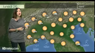 Previsioni meteo Video per lunedi, 26 gennaio