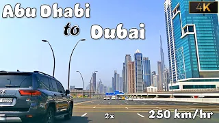 Abu Dhabi to Dubai in 30 minutes | Drive with Calming Music | 2024 #4k  #ابوظبي #uae #دبي
